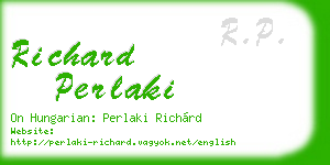 richard perlaki business card