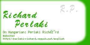 richard perlaki business card